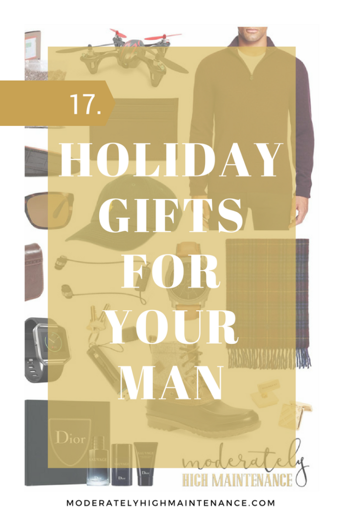 Regardless of the occasion, you want to make sure you give that special guy in your life something he loves! Here is the Moderately High Maintenance gift guide for that man in your life!