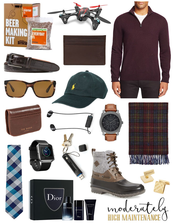 Christmas is literally around the corner. Here is the Moderately High Maintenance gift guide for that special guy in your life!